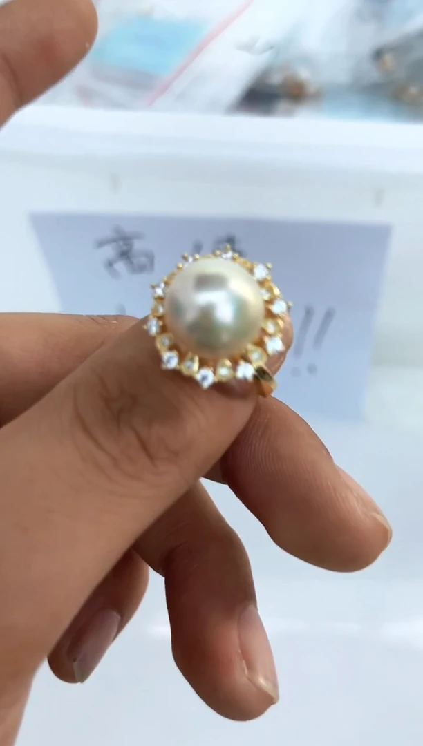 【闪购商品】海水珍珠戒指银S925镶嵌发其一
