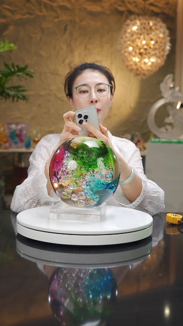 琉璃手工艺品康*预售定制繁花全圆款