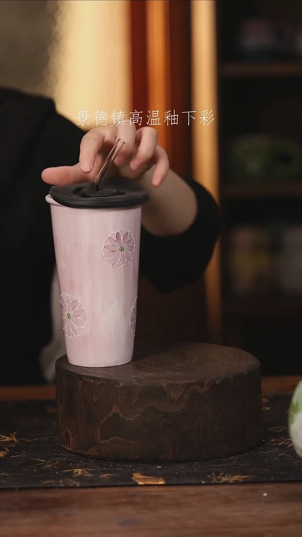 陶瓷景德镇高温釉下手绘陶瓷@L191@