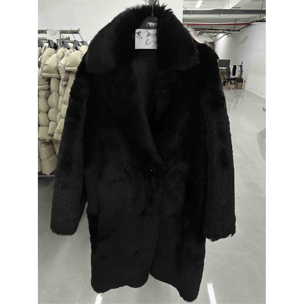 HERDERS 西装领长款皮草外套 237786