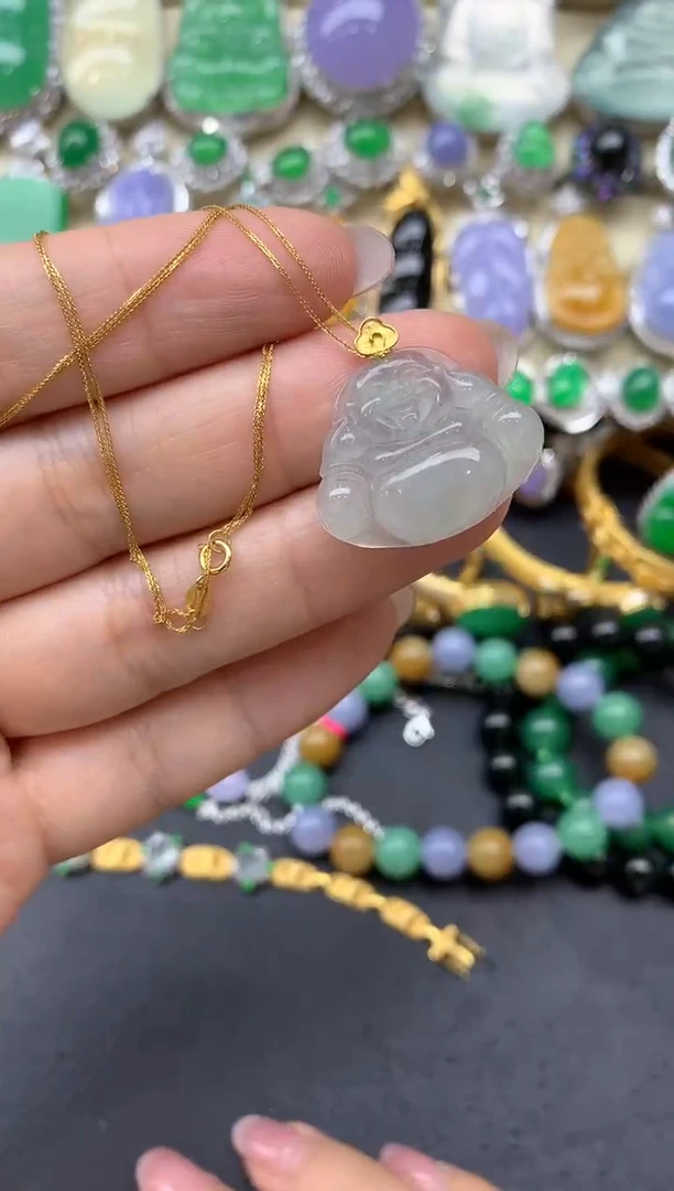 【闪购商品】翡翠颈饰18K金镶嵌97-中国好珍宝