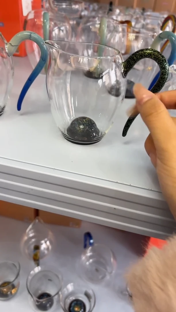 手工艺品玻璃海**波禾器怡然黑星空普通盒