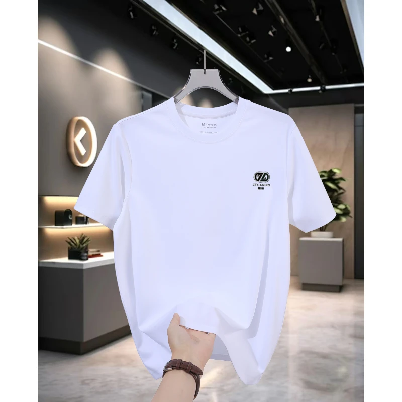 【100支液氨丝光长绒棉】夏季潮流新款简约百搭上衣休闲时尚T恤