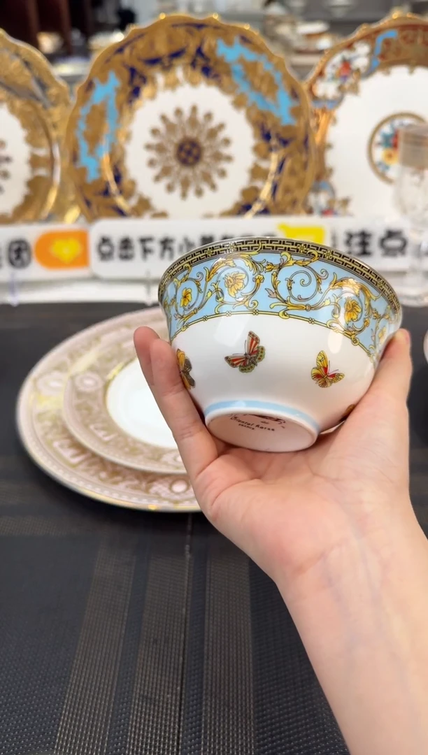 瓷片4英寸奶茶碗 微瑕 6个