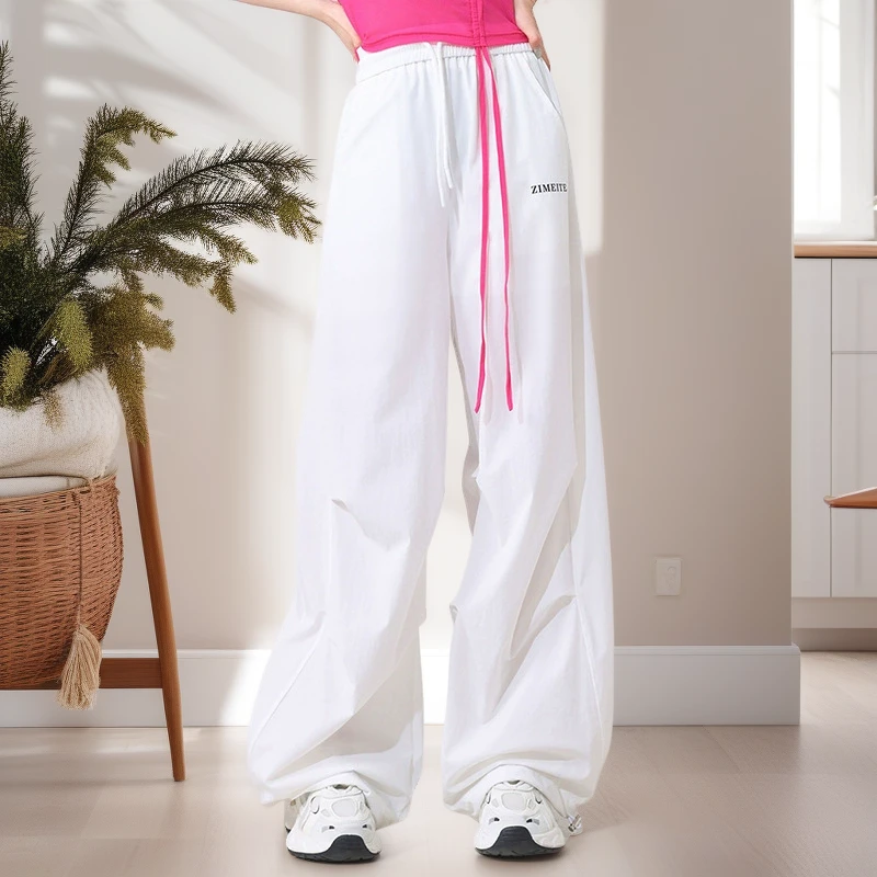 春夏新款薄款爵士街舞透气速干弹力伞兵裤广场舞健身操跳操运动裤