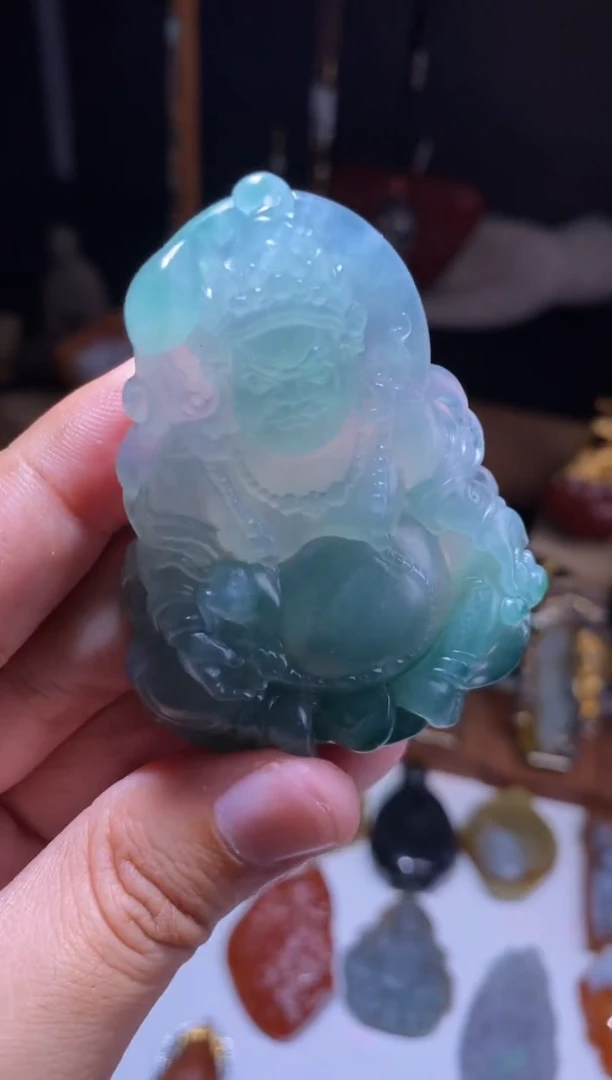 定制翡翠未镶嵌烟***火翡翠