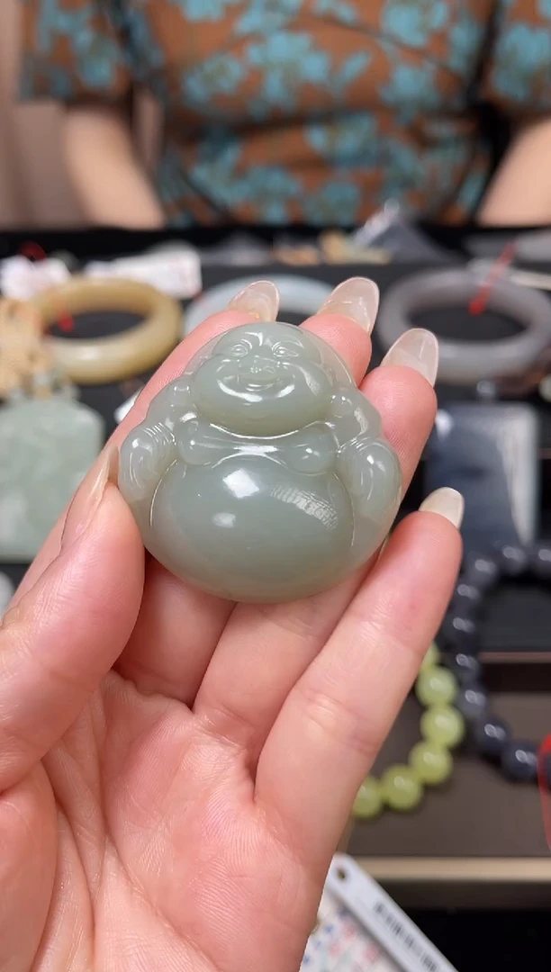 吊坠(不含链)未镶嵌和田玉且末青白 佛公