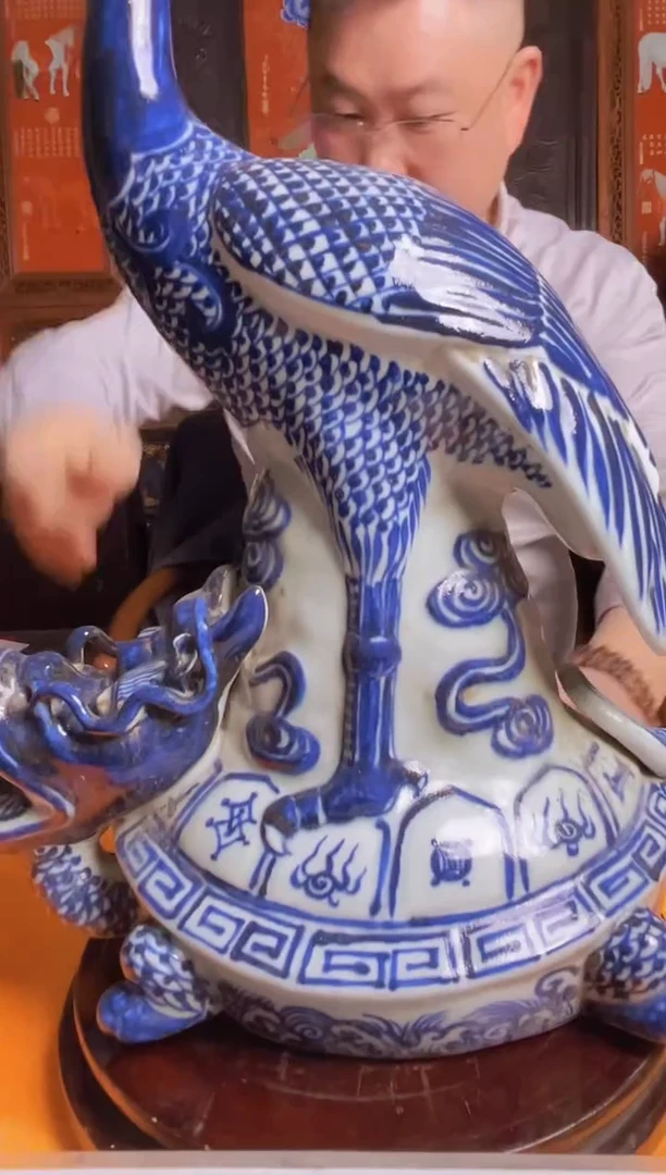 摆件陶瓷景德镇现代陶瓷流水195 带防伪标