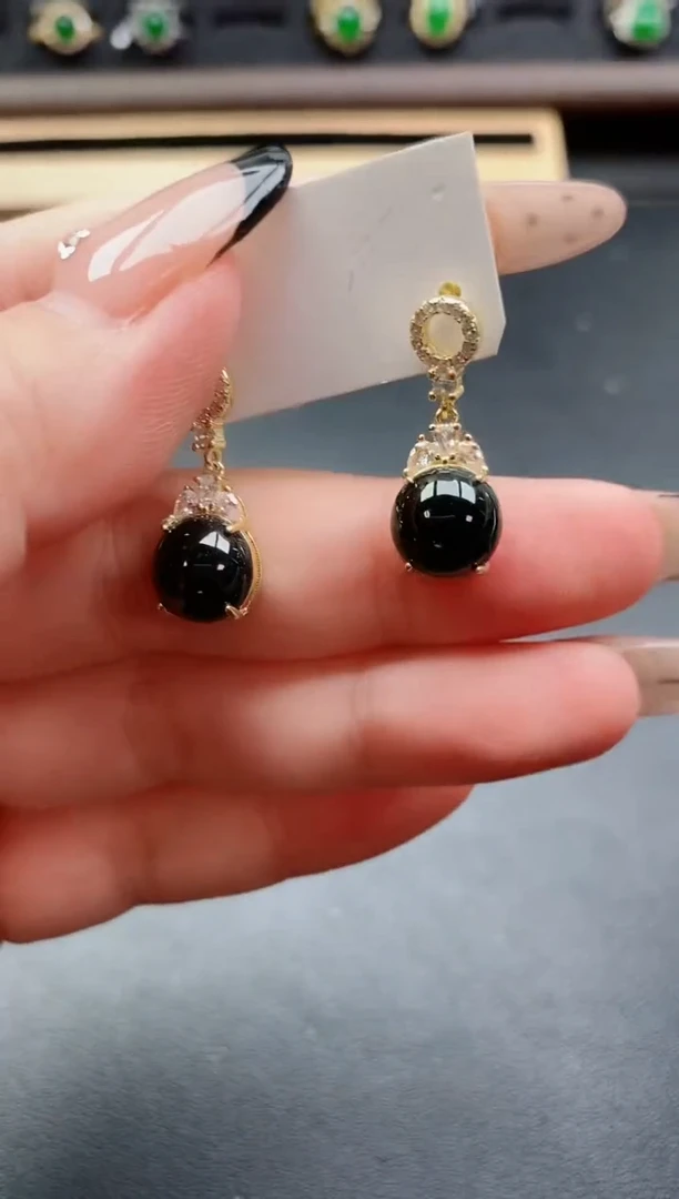 银S925镶嵌戒指翡翠1