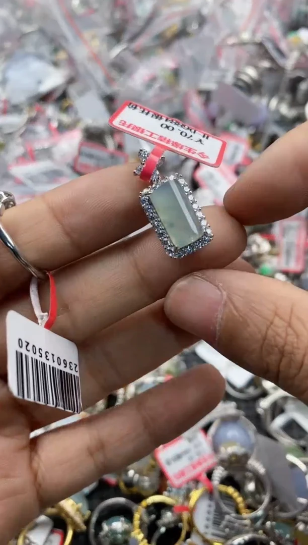 银S925镶嵌戒指翡翠11                7