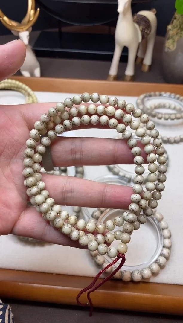 星月菩提手串6正圆数星星糯冰