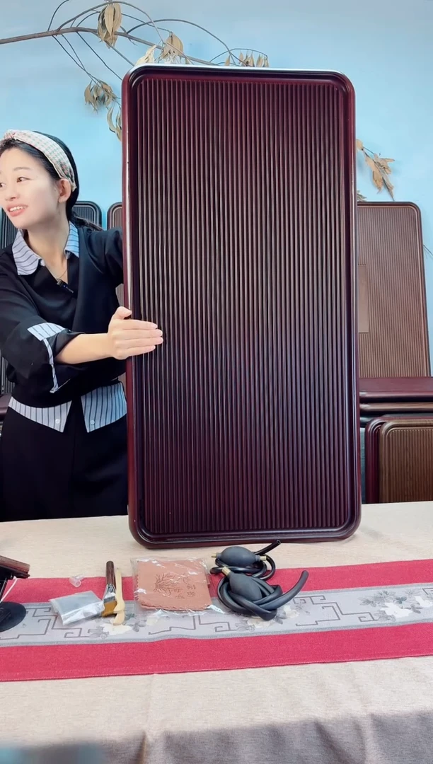 千川红色茶盘100*50*5