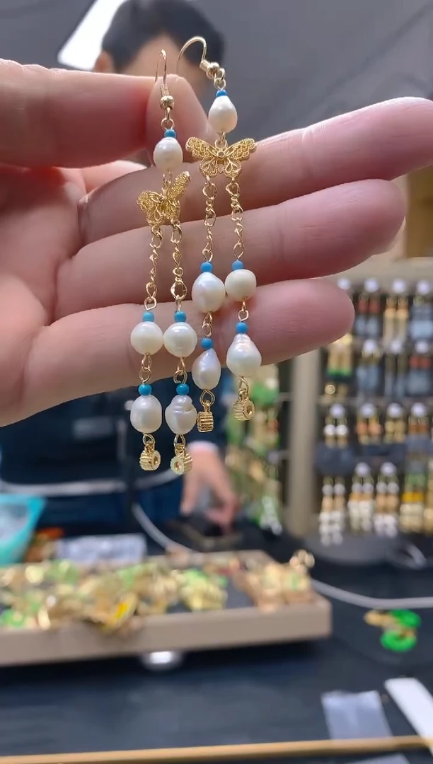 【闪购商品】淡水珍珠耳饰合金207珍珠饰品