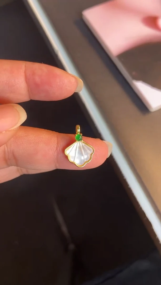 吊坠(不含链)银S925镶嵌翡翠1