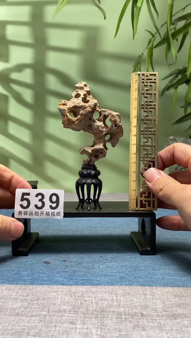 【闪购商品】树脂制品底座 石头是青州玲珑石539号