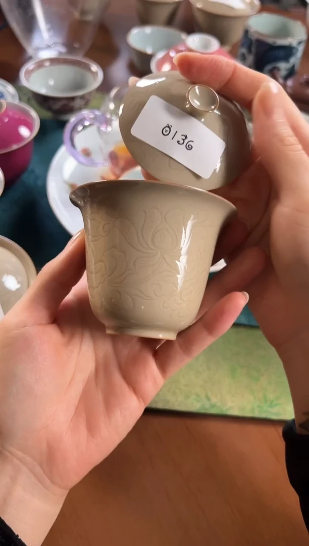 荷叶莲花铃铛盖碗福利价格0136