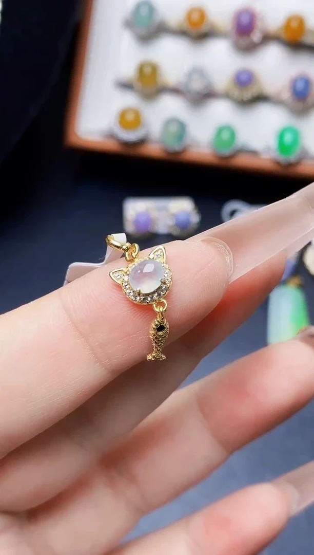 银S925镶嵌戒指翡翠1352