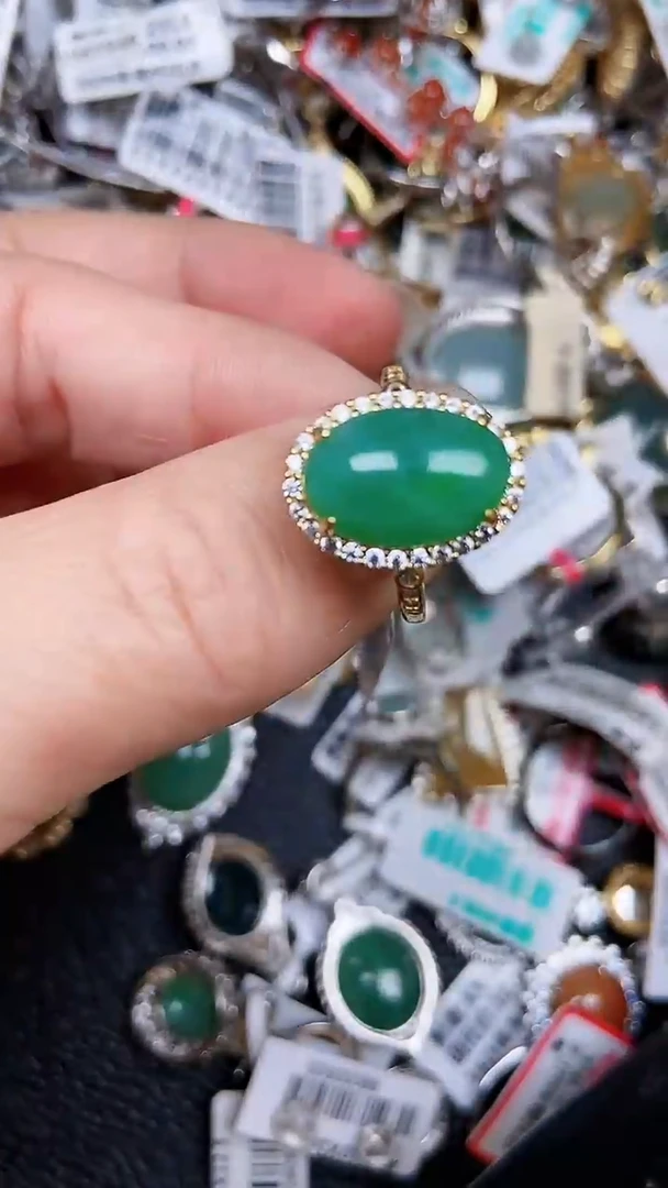 颈饰银S925镶嵌翡翠480