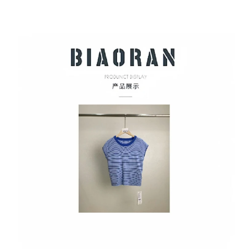BIAORAN/标冉2025春季新款休闲百搭减龄针织上衣5663