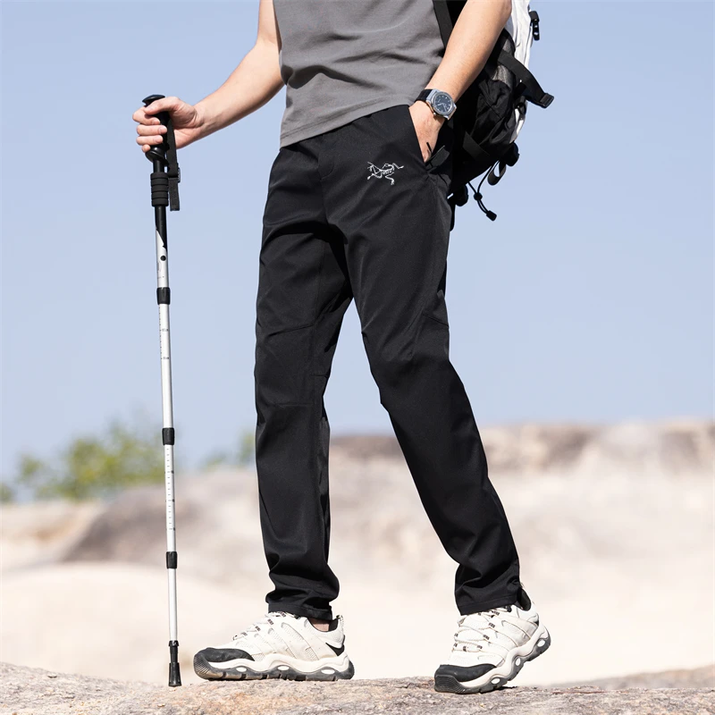 【奥莱撤柜】夏季冰丝户外登山休闲裤2025新款直筒亲肤冰感长裤