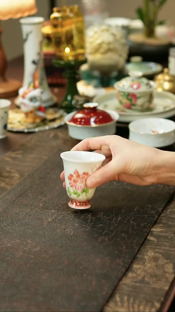 景德镇陶瓷杯碗柴烧多人