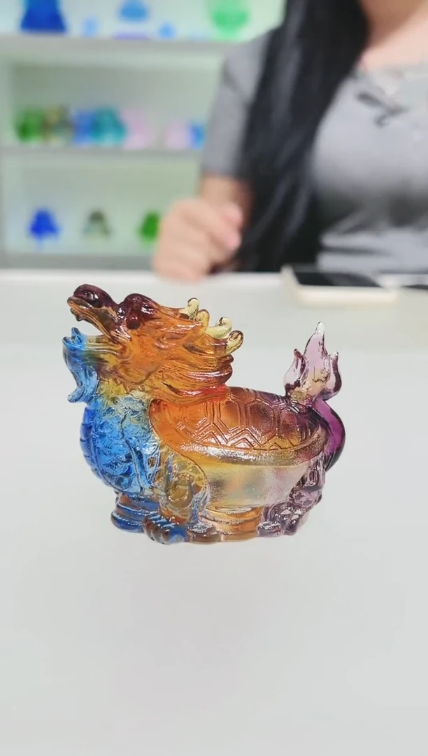 手工艺品琉璃古法琉璃龙龟