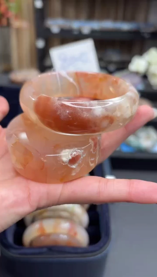 未镶嵌手镯石英质玉45(57圈赠送镯心)