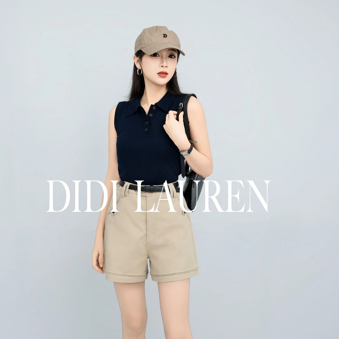 DIDI LAUREN“漫旅罗马”老钱复古polo领羊毛针织马甲背心