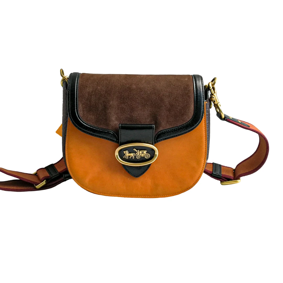 95新 COACH/蔻驰 Coach 橘色单肩包022238