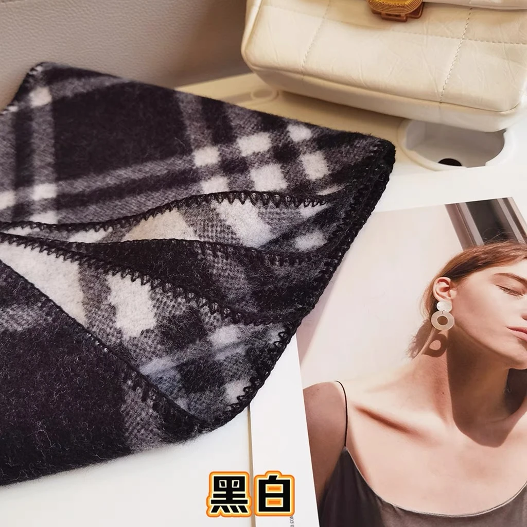 0929 新款高密100羊绒180*30围巾披肩秋冬百搭高奢长款明星同款#0