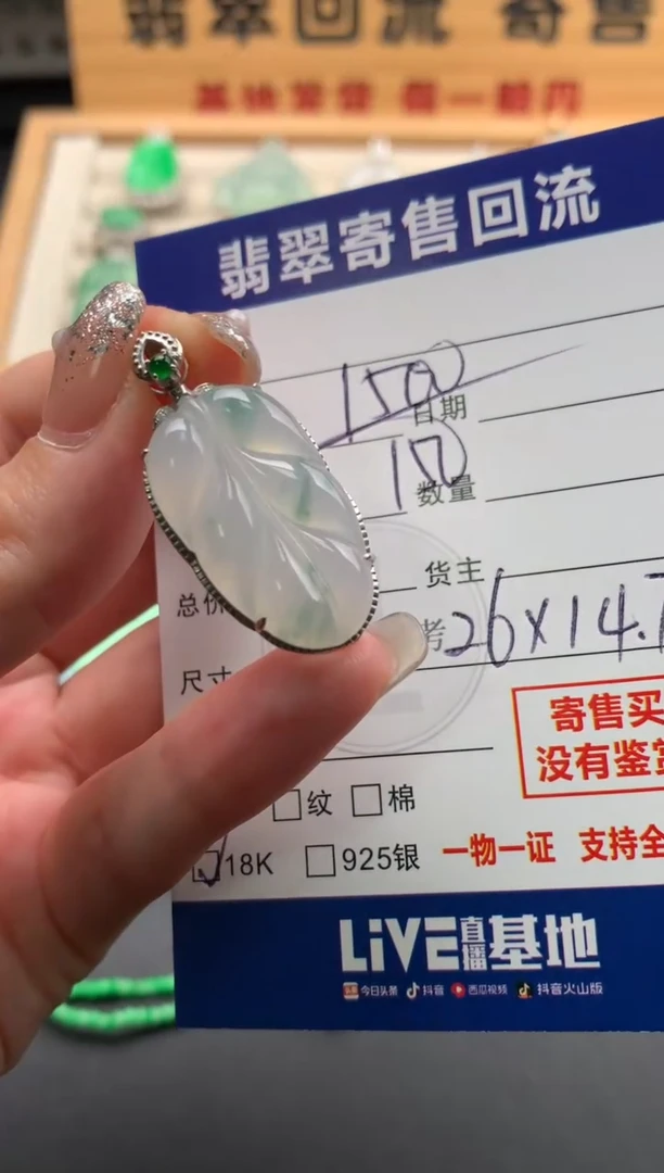 颈饰18K金镶嵌翡翠10145932