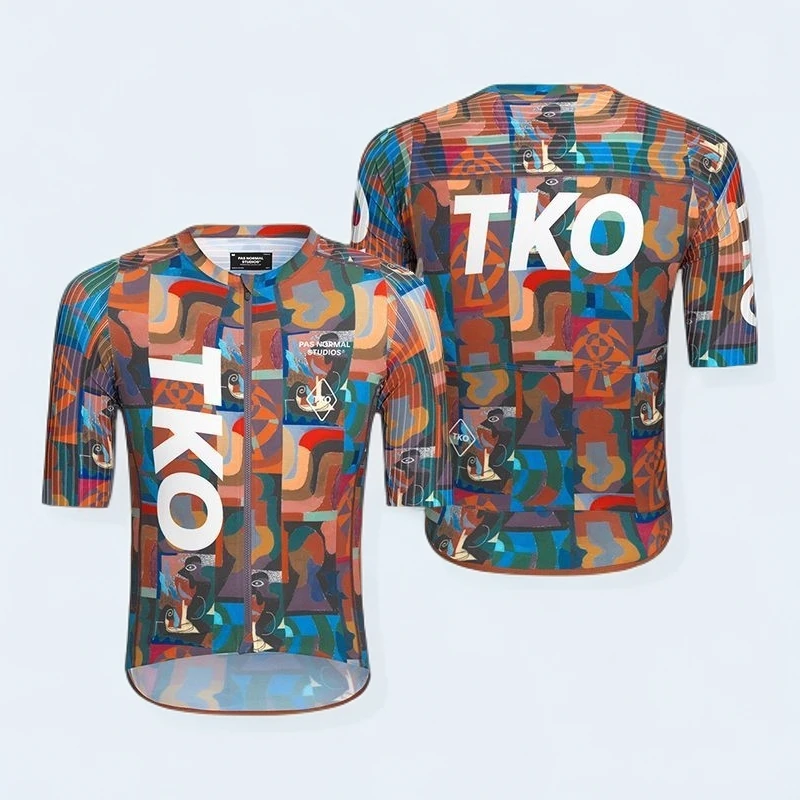 PNS高品质T.K.O夏季公路自行车梭织彩绘版防晒速干短袖骑行服