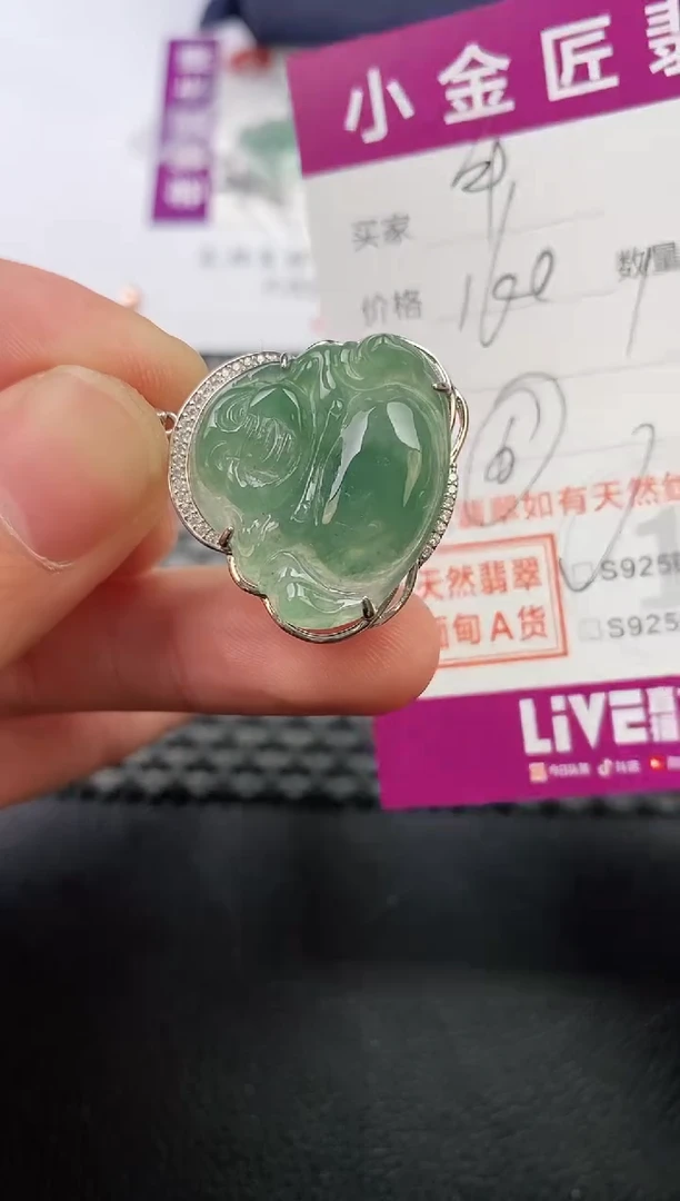 翡翠银S925镶嵌颈饰·