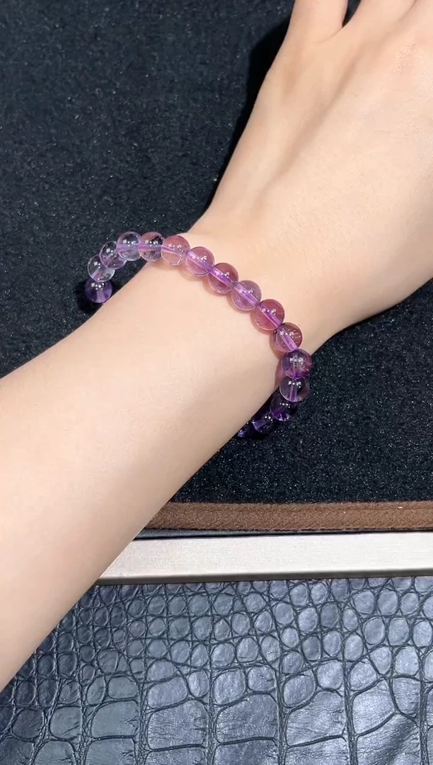 未镶嵌手链水晶98号BC226紫超七单圈8mm