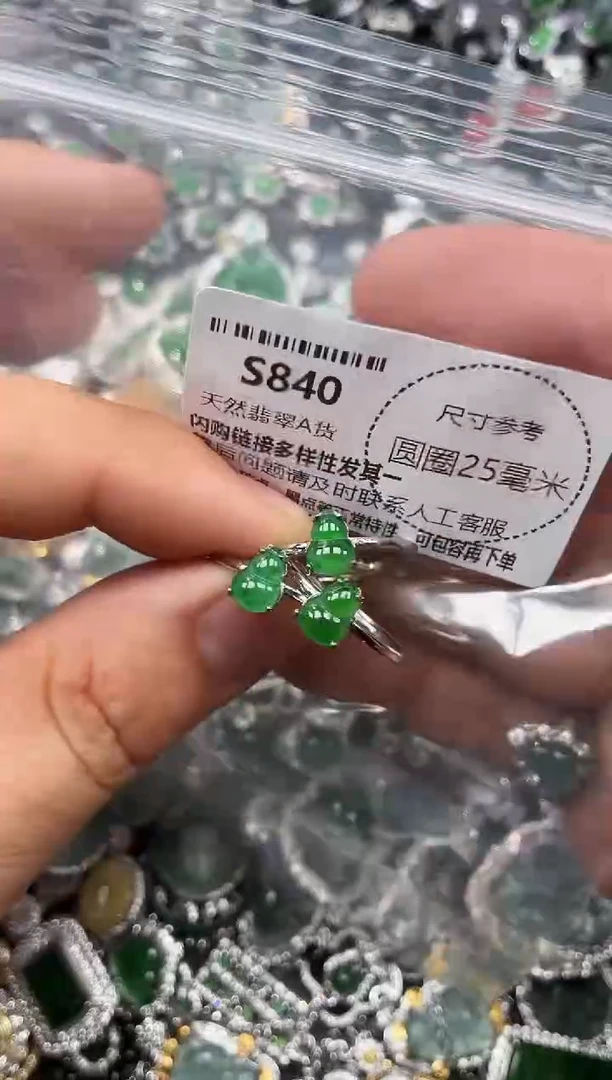 翡翠未镶嵌颈饰S840戒指 多样性发其一