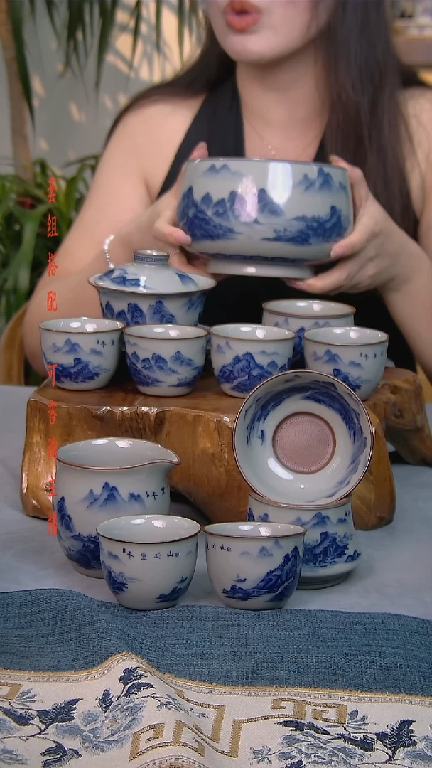 简装家用款11件套 老陶泥开片纹陶瓷茶具
