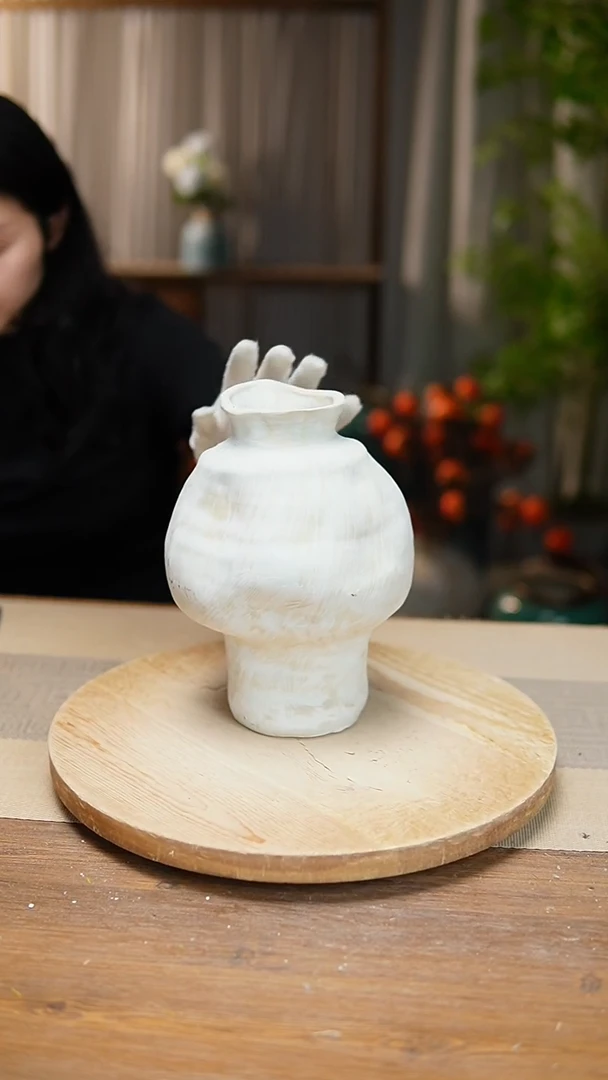 【闪购商品】陶瓷花器陶瓷花瓶手捏瓶004瑕疵