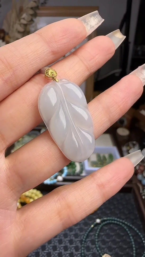 未镶嵌挂件翡翠叶子