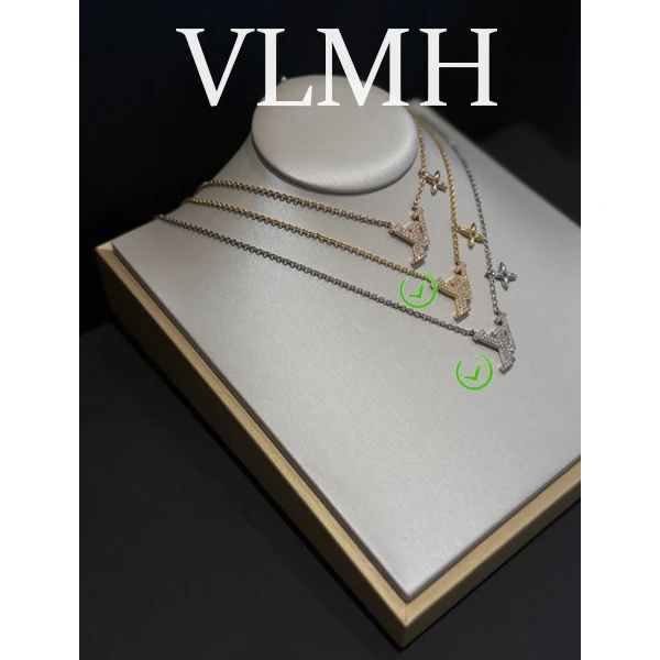 铜合金项链  CNC精工满钻单链花卉项链坠锁骨链百搭VLMH2058