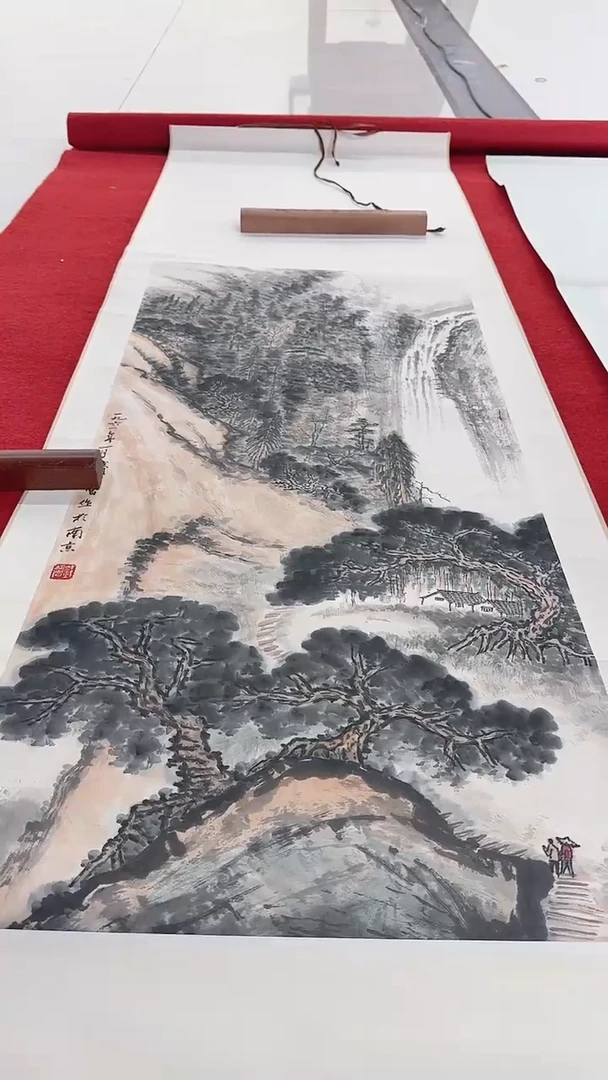 书法相**缘10-12-9钱老师6平尺国画轴作品