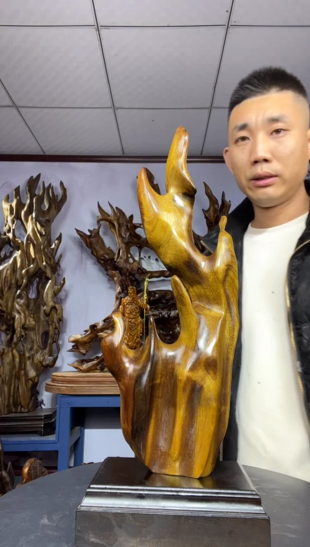 金丝楠木雕款一**安金丝楠木工艺品摆件