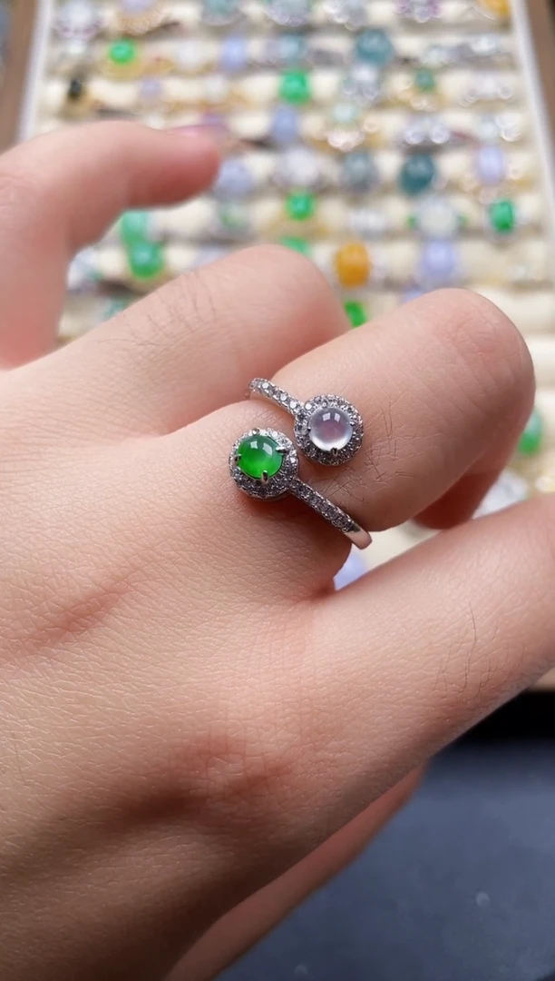 银S925镶嵌戒指翡翠47