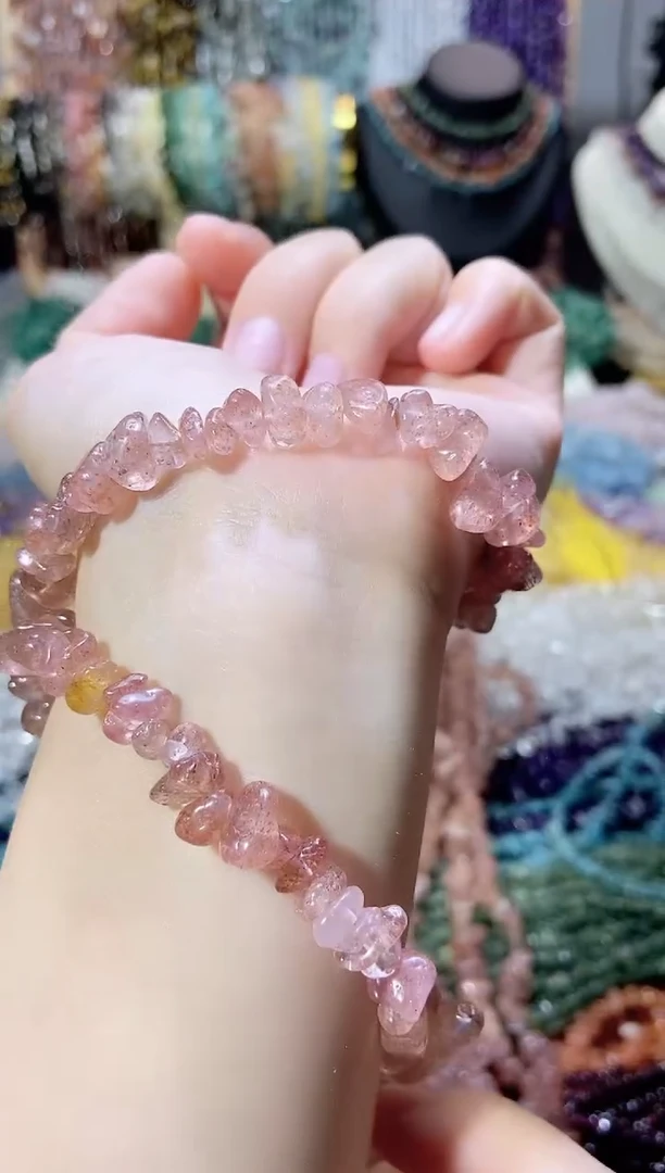 未镶嵌珠宝半成品水晶草莓晶