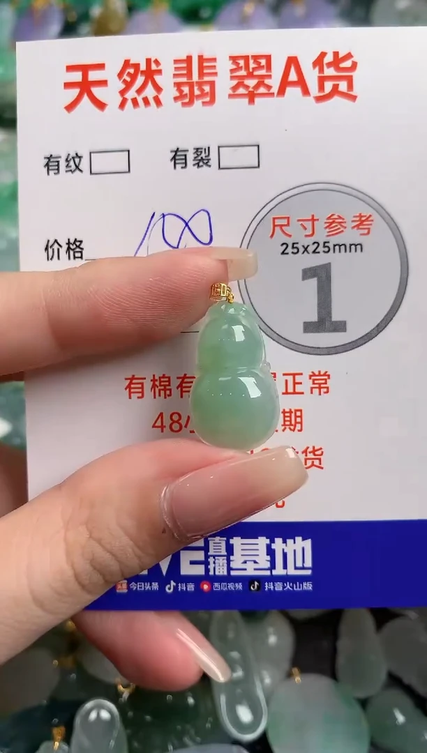翡翠18K金镶嵌颈饰0465450166
