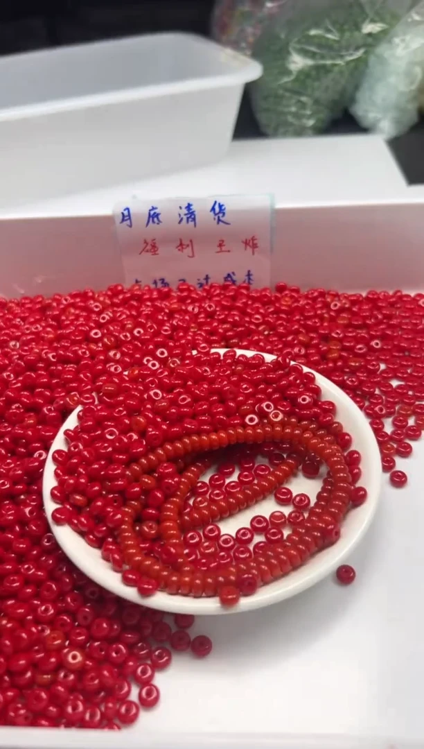 南红玛瑙未镶嵌颈饰w2256锦红南红隔片6*3mm*50颗