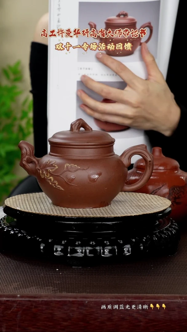 茶壶紫砂原矿泥料紫砂 带证书 黑星土