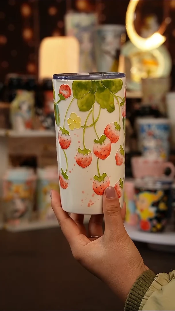 (玉泥）景德镇手工手绘文创陶瓷杯