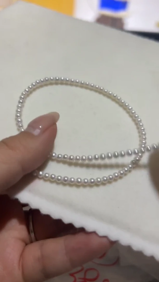 银S925镶嵌项链淡水珍珠4