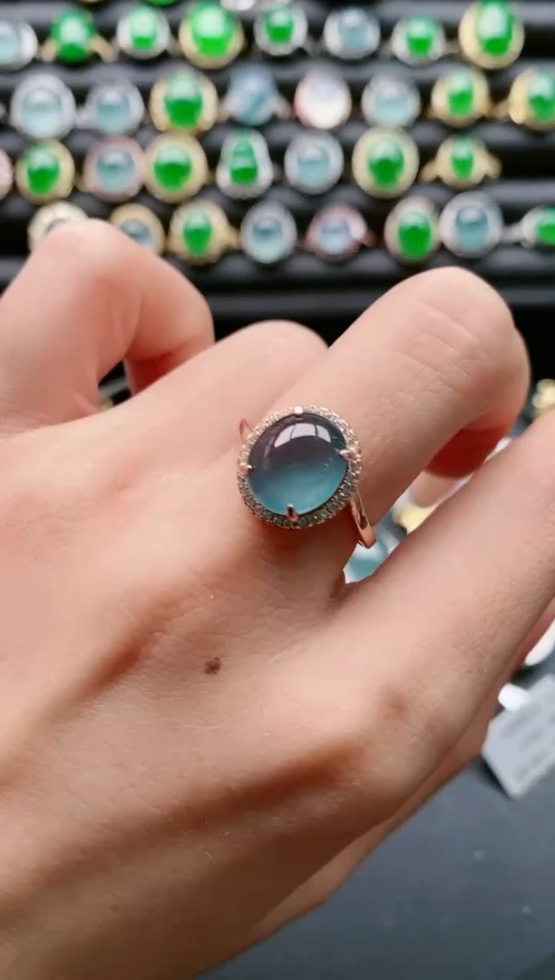 【闪购商品】翡翠戒指银S925镶嵌1111111