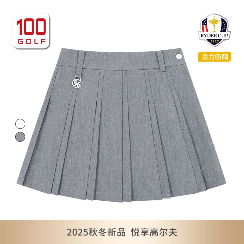 RYDER CUP莱德杯高尔夫女短裙25秋冬高腰显瘦百褶裙女RF252DZ034